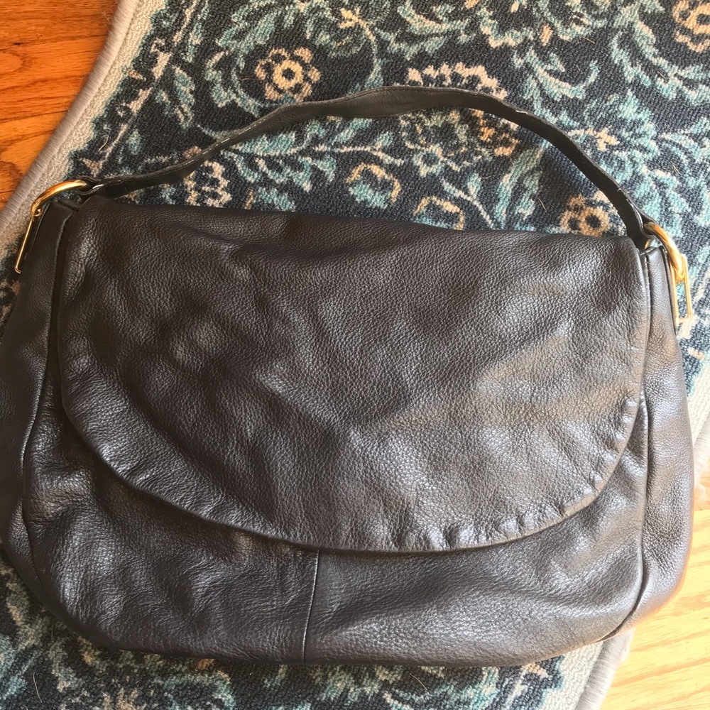 Leather hobo bag